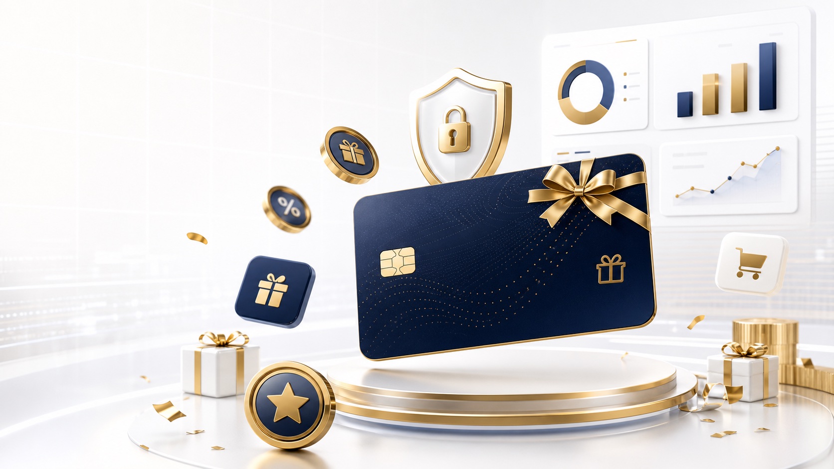 Digital gifting and rewards dashboard visual